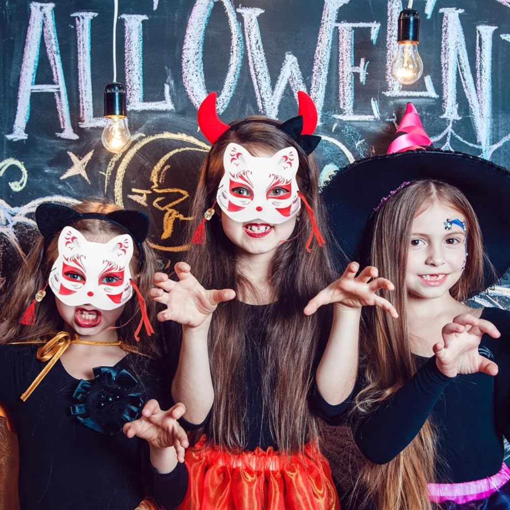 狐面付き『BABYL初期風』黒赤コスチュームセット コスプレ衣裳