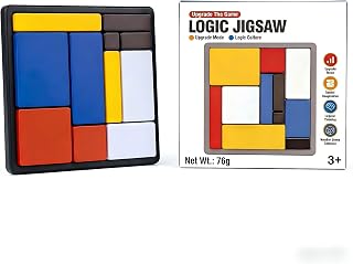 3 Pack Logic Puzzle Brain Teaser Game for Kids and Adults, 3 Complete Sets with 88 Challenges Each, 4 Difficulty Levels, Portable Travel Puzzle Set, Screen-Free Learning Brain Game by Sooshoom