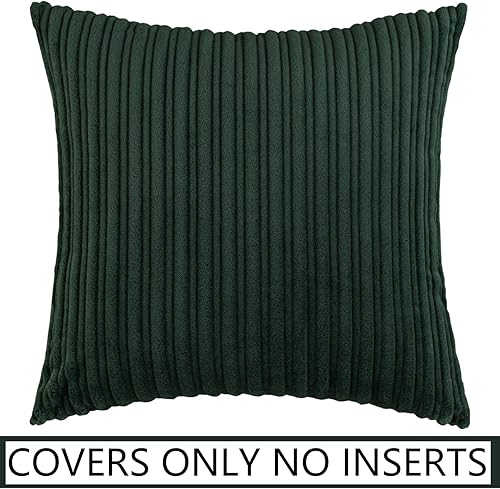 Miniatura 250 de UGASA - Juego de 2 fundas de almohada de terciopelo a rayas, funda decorativa para cojín con cremallera oculta para el hogar, sofá, dormitorio,