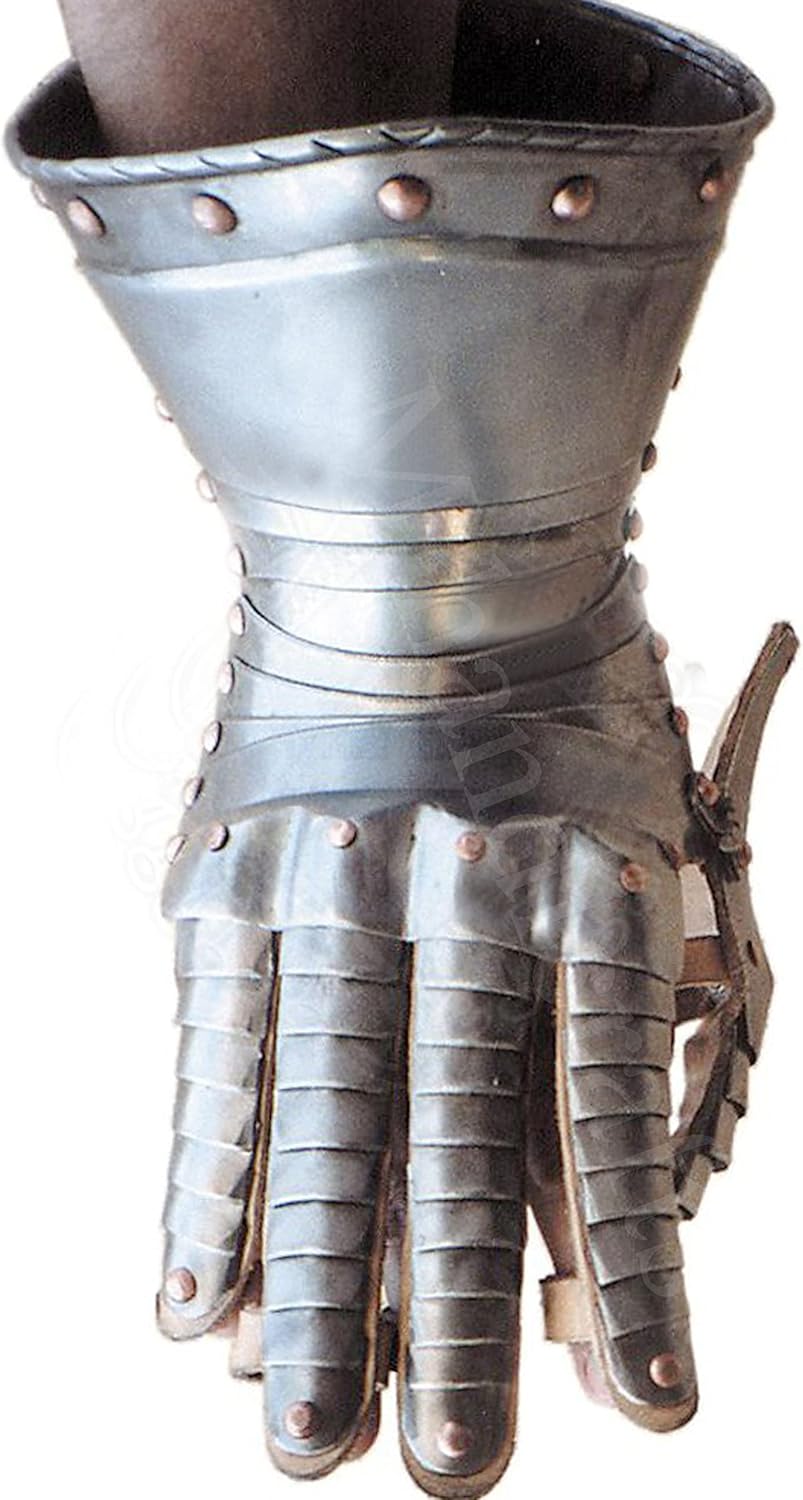 Medieval Gauntlets Gloves with brass or copper rivets Silver Steel costume gauntlet gloves medieval gloves cosplay leather gloves driving gloves leather gloves for men