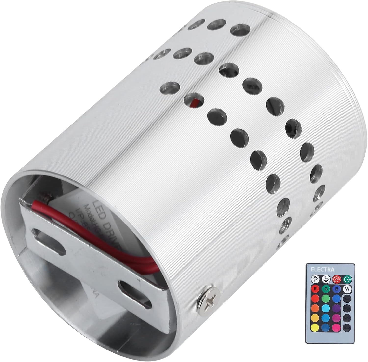 Garosa Spiral LED Wall Light, 3W Aluminum Sconce, RGB Colorful, 2.8x2.2 Inch, with Remote Control, for Home Party Bars Hotel Indoor