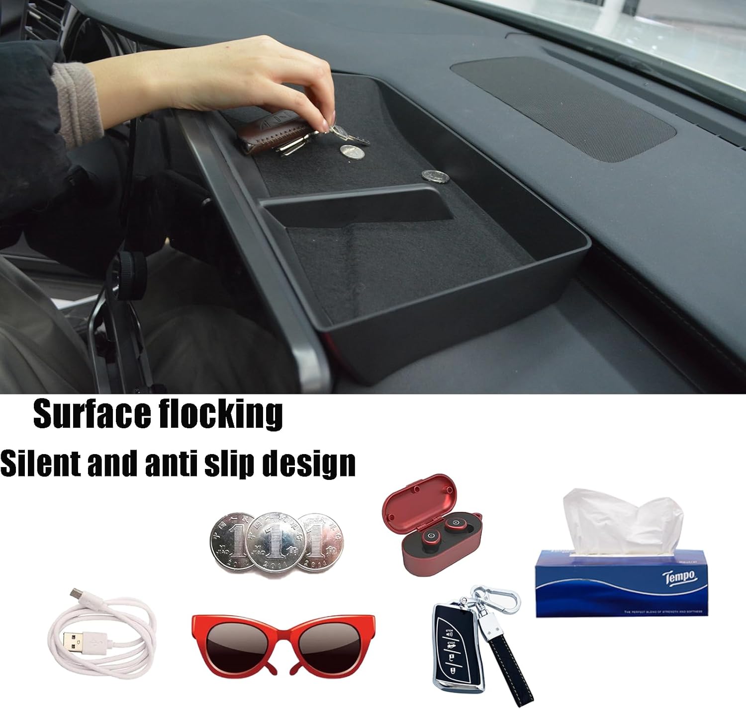 2024 2025Lexus RX Center Console Dash Tray Storage Dashboard， Center Console Organizer2025Lexus RX Accessories,Dashboard Storage Organizer Holder Tray Compatible with 2025Lexus RX350h RX450h RX550h