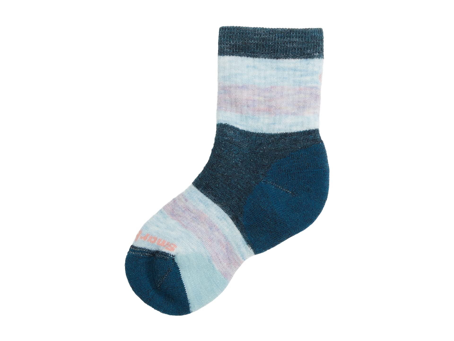 Smartwool Calcetín de rayas con cojín completo - Niños, Azul twilight, Medium