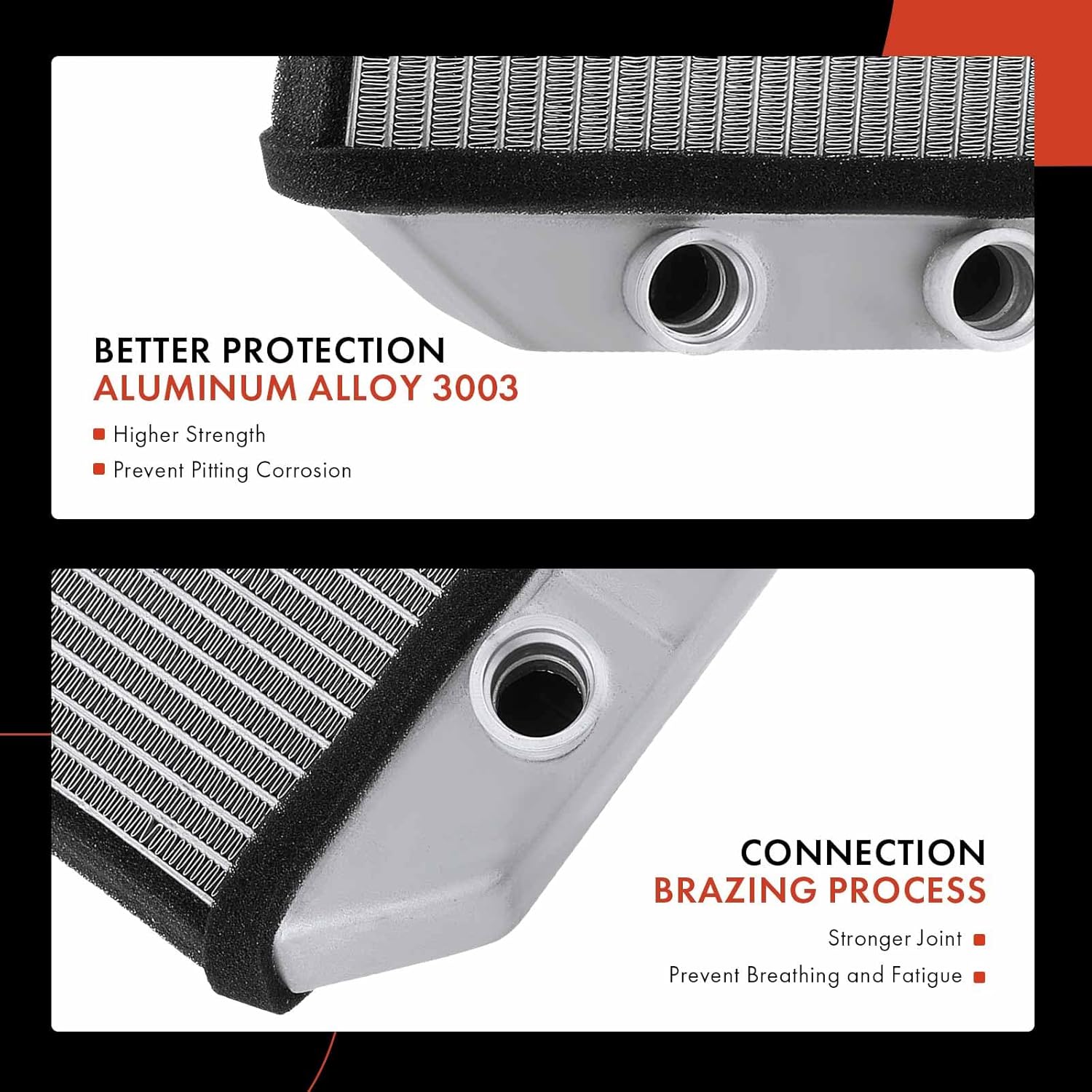 A-Premium HVAC Heater Core Compatible with Audi A6 1999-2005, A6 Quattro 1999-2004, Allroad Quattro 2001-2005, RS6 2003-2004, S6 2001-2004, Replace# 4B1819031, 4B1819031C