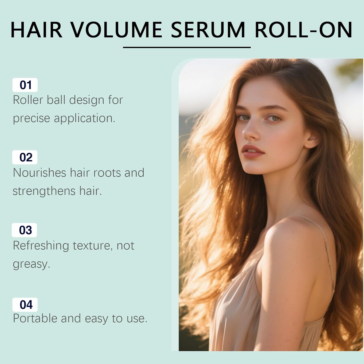 Hair Growth Serum Roll-On | Blend with 3% Rosemary, 3% Redensyl, 2% AnaGain, Biotin & Niacinamide | Leave-In, Fast Absorbing | For Thinning Hair & All Hair Types (Pack of 2, 0.85 Fl Oz Each) - Image 4