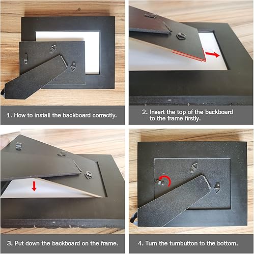 Miniatura 8 de Eosglac - Marcos de fotos rústicos de 8x10 pulgadas, marco de fotos de madera maciza con frente de vidrio, para montaje en pared o exhibición en