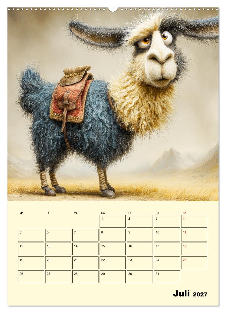 Lama la Vida. Lama-Momente zwischen Humor und Charakter (hochwertiger Premium Wandkalender 2027 DIN A2 hoch), Kunstdruck in Hochglanz: Lamas in all ... und liebenswerten Facetten (CALVENDO Tiere)
