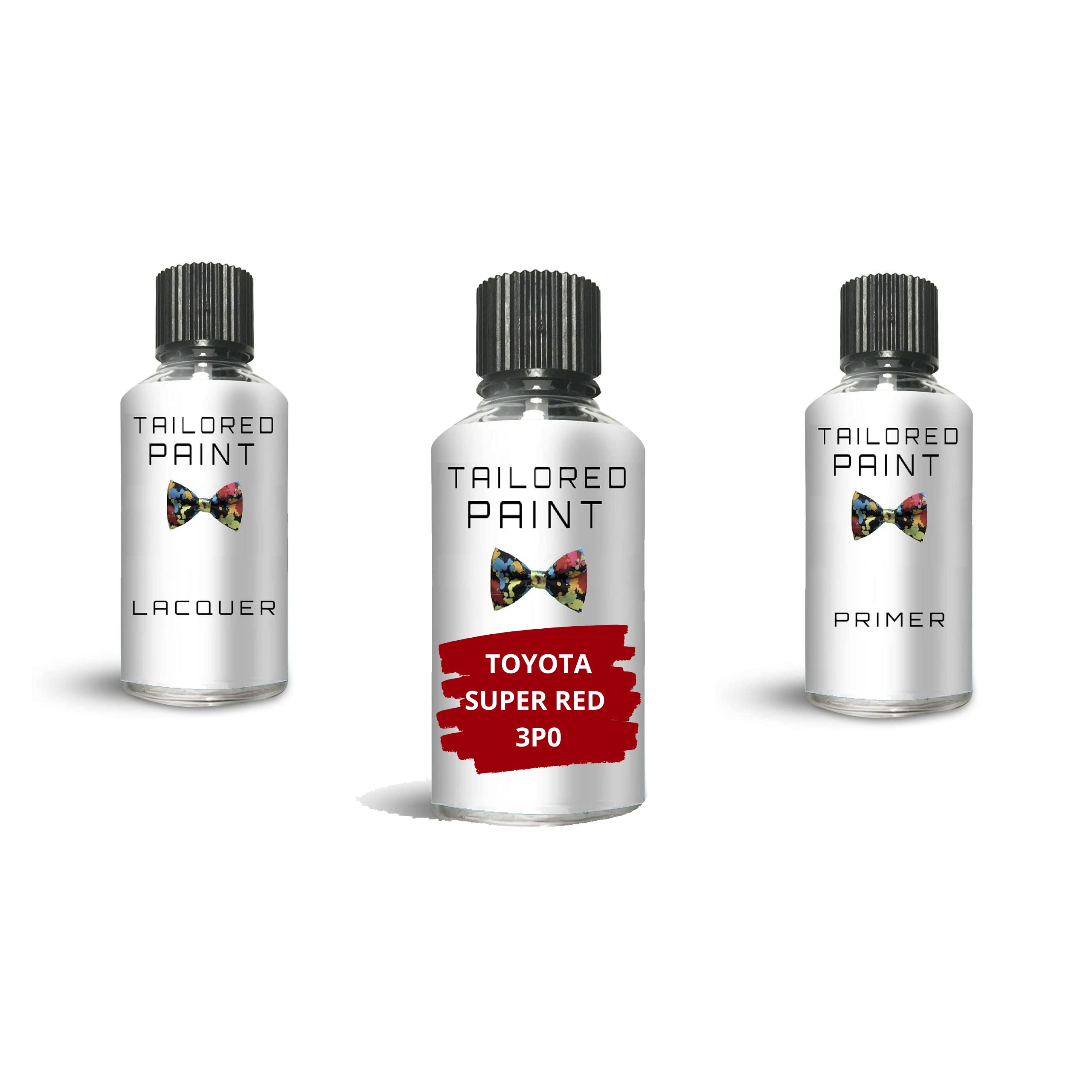 Tailored Paint Super Red 3P0 For Toyota Touch Up Paint Quality Bottle Stone Chip Scratch Repair (Touch Up Paint, Lacquer + Primer)