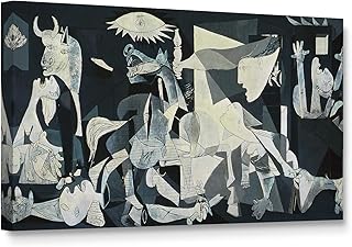 Niwo ART - Guernica, World's Most Famous Paintings Series, Canvas Wall Art Home Decor, Gallery Wrapped, Stretched, Framed Ready to Hang (24"x12"x3/4")