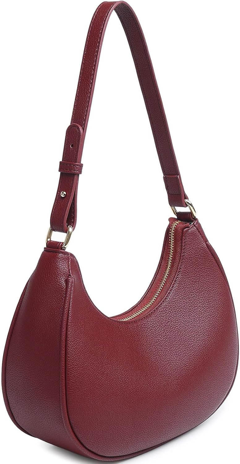 Crescent Shoulder Bags for Women Cute Hobo Tote Handbag Under the Arm Purses Mini Clutch Purse with Zipper Closure | Crescent, Cute, Under the Arm, Purses, Mini, with Zipper Closure - Image 2