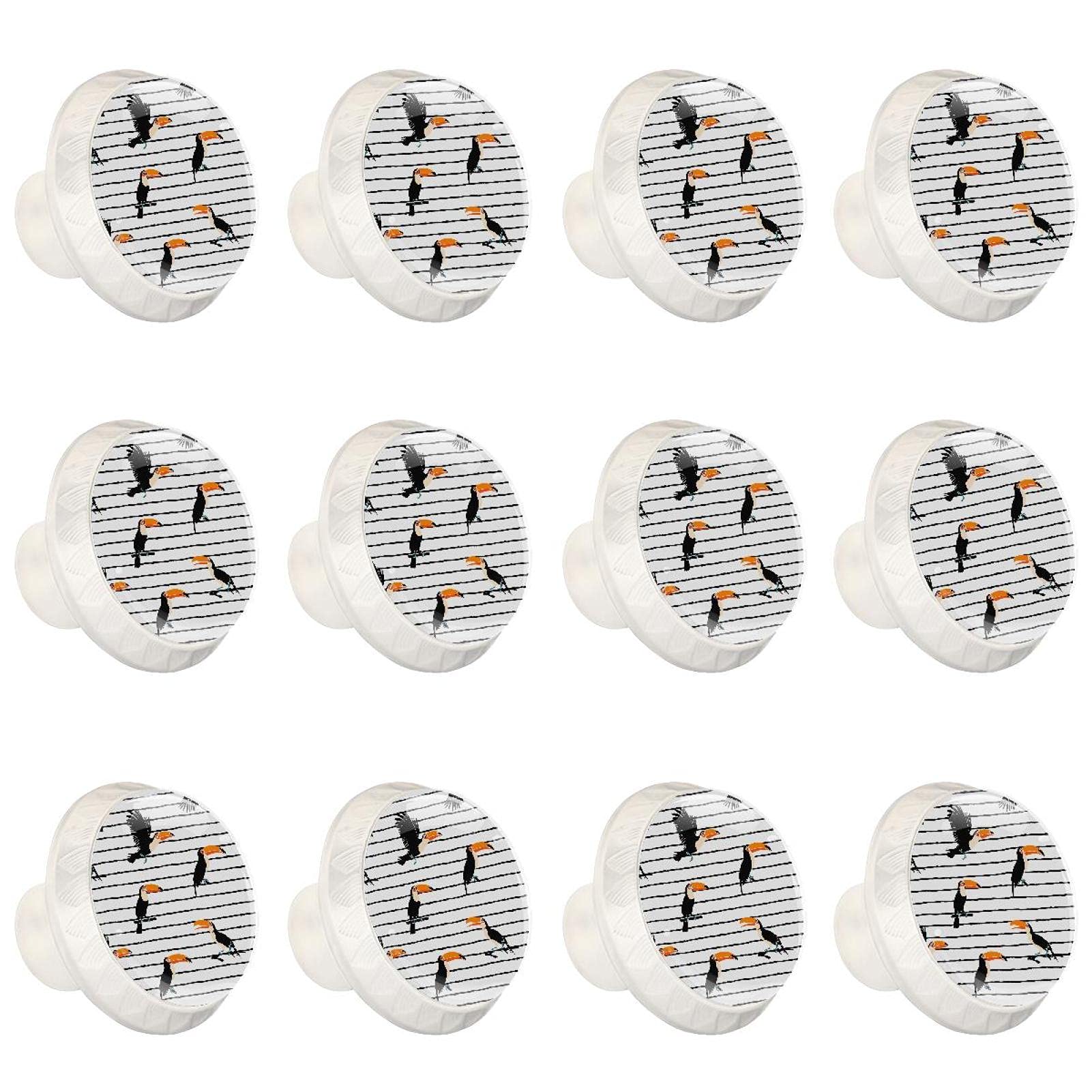 Boutons de cuisine ronds motif Toucan pour relooker un meuble