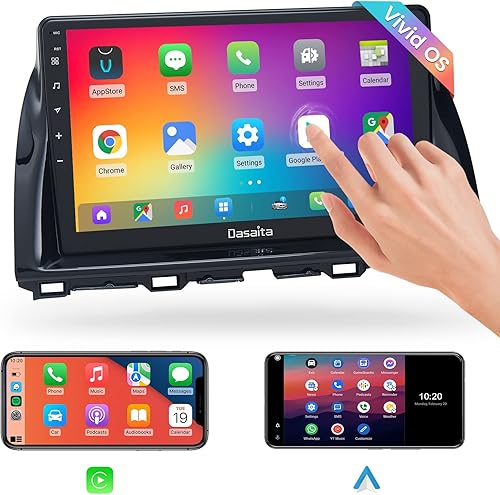 Dasaita Estéreo de coche Android 100 de pantalla grande de 102 pulgadas para Mazda CX5 2013 2014 2015 con navegación GPS 4G Ram 64G ROM incorporado