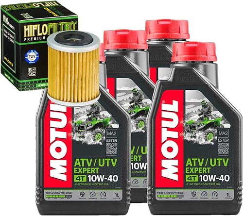 Kit de cambio de aceite para Yamaha 1988 YFM350ER Moto-4 Technosynthese 10W-40