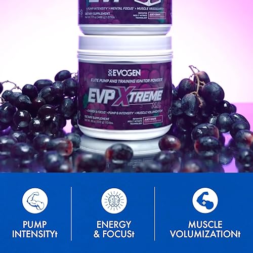 Miniatura 27 de Evogen EVP Xtreme NO - Polvo de preentrenamiento para hombres y mujeres Preentrenamiento sin azúcar con beta alanina, creatina y cafeína