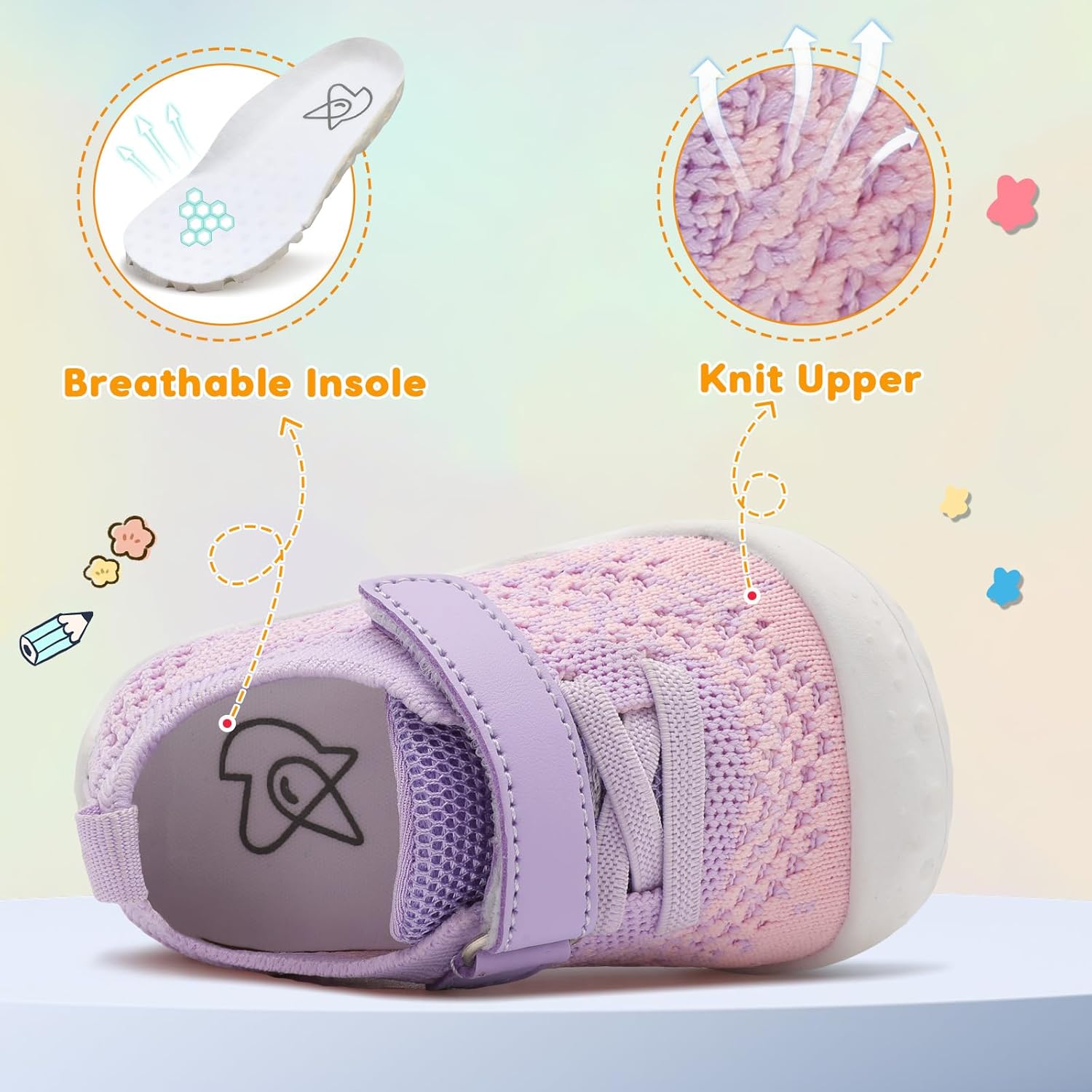 LeIsfIt Baby Shoes Girls Boys First Walking Shoes Infant Sneakers Crib Shoes Lightweight Non-Slip Shoes - Image 5