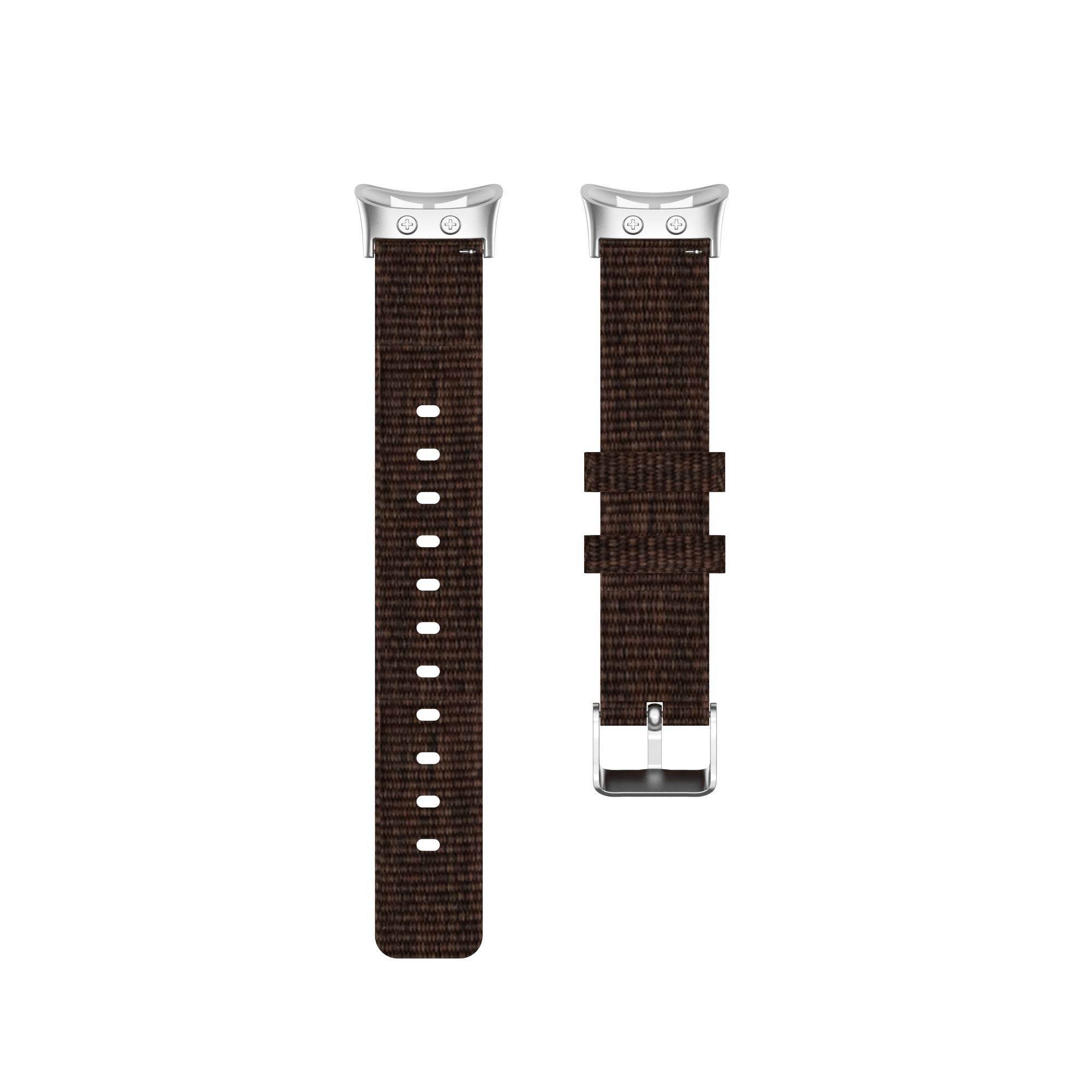 Yikamosi Compatibile con Garmin Forerunner 45 Cinturino,Sgancio Rapido Premium Nylon Chiusura in acciaio inossidabile Cinturino di Ricambio per Garmin Forerunner 45/Forerunner 45S/Swim 2,Marrone