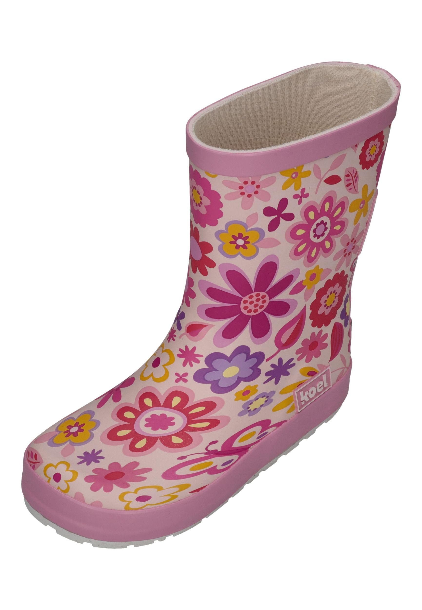 KOEL Barefoot - Gummistiefel WELLIE BARE MULTI fuchsia flowers