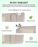 Vista 2 de Viseras interiores beige para lado izquierdo y derecho para Toyota Camry 2006 2007 2008 2009 2010 2011 con quemacocos 74320-06800-E0 74310-06750-E0