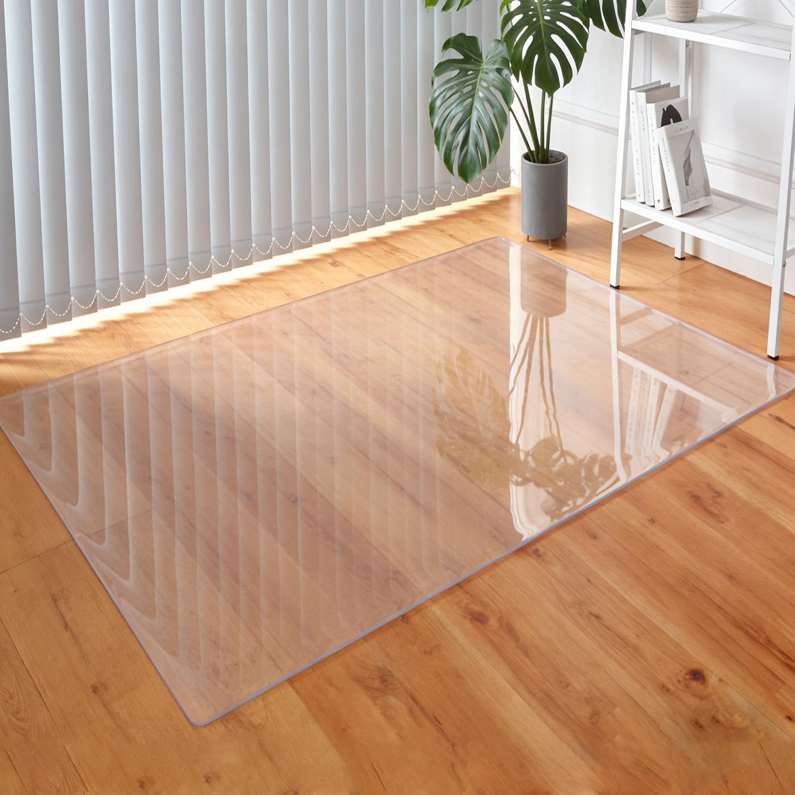 Tapis de chaise de bureau protecteur de sol 61x518cm en plastique pour bois