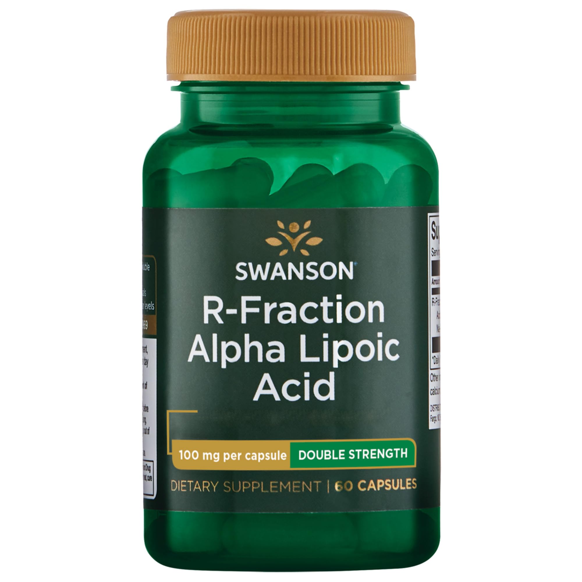 Swanson, R-Fraction Alpha-Lipoic Acid, ALA, 100mg, High-Dose, 60 Capsules, SOYA-Free, Gluten-Free, GMO-Free