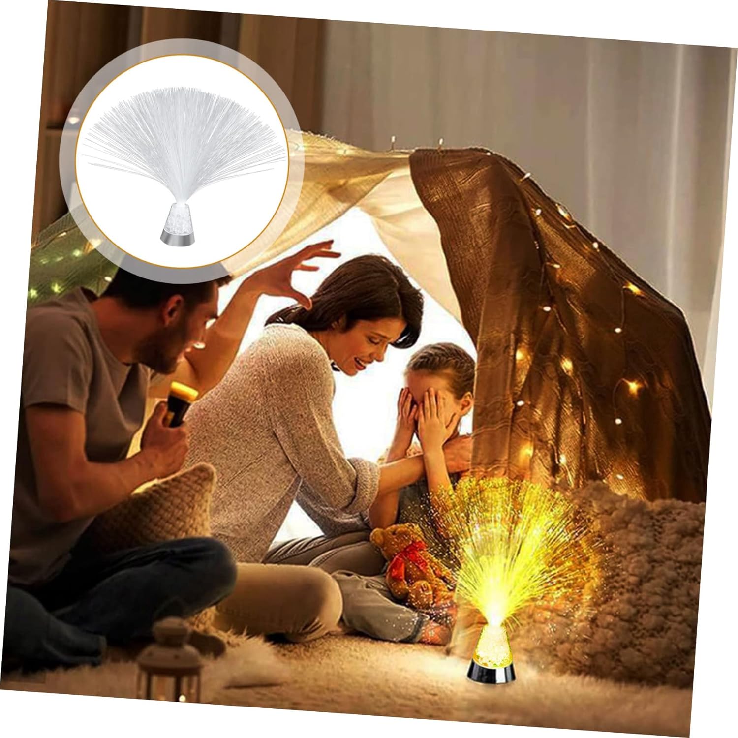2pcs Star Night Light Projector Battery Operated Fiber Optic Lamp Novelty Lamp Color Changing