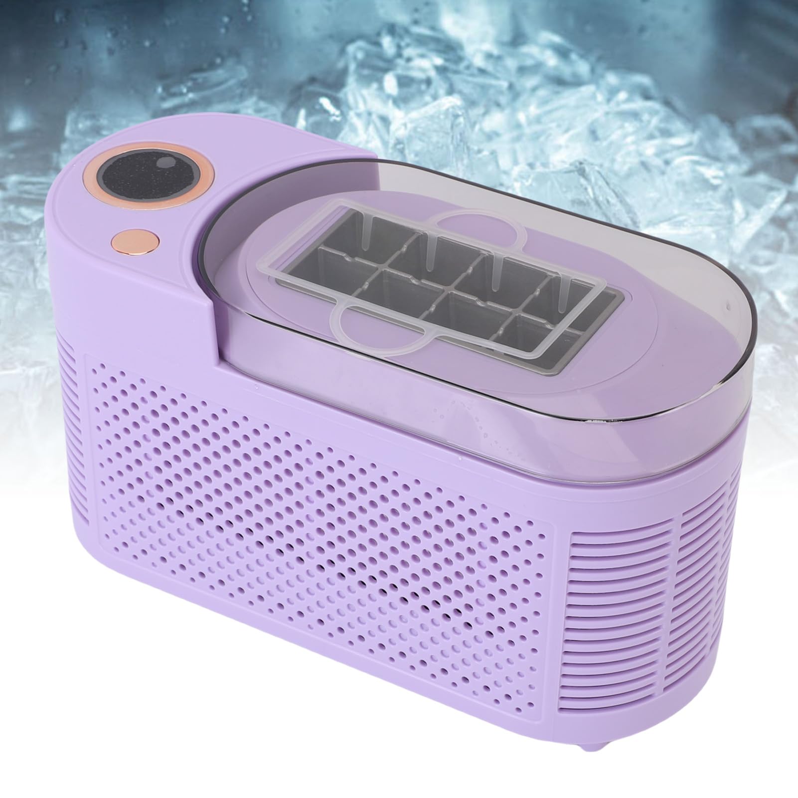 banapoy Máquina para Hacer Hielo en Encimera, 8 Cubos 10-15 Minutos Compacta Rápido para el Hogar, Camping, Oficina, Bar, Fiesta, Coche, Cócteles, Bebidas, Batidos café, Silenciosa (Enchufe de la UE)