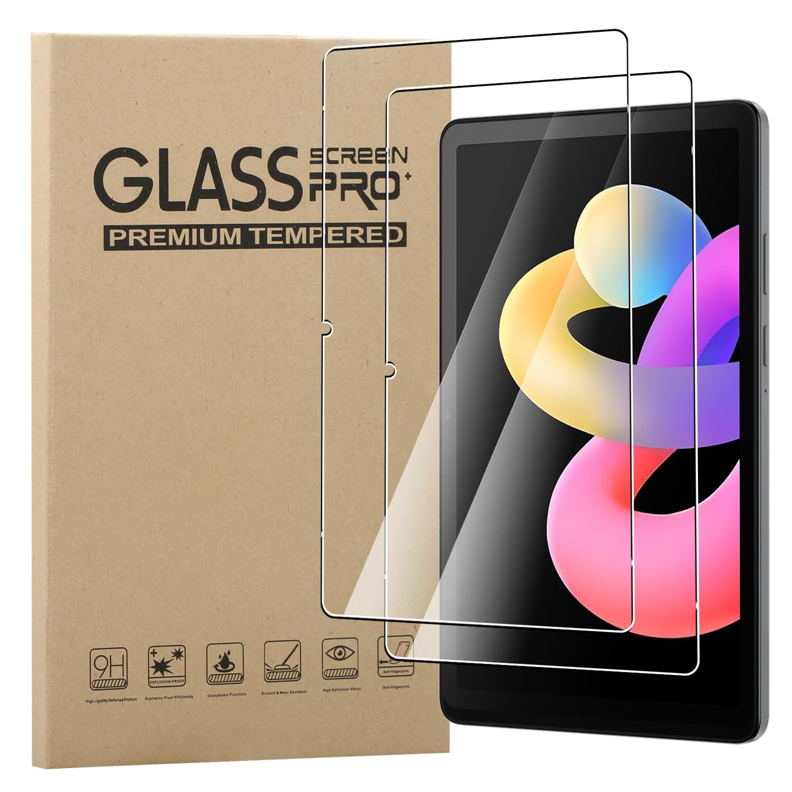 MEMELOKA Vetro Temperato Per TCL Tab 10L Gen 4 – 2 Pezzi, 9H, Anti Impronte E Senza Bolle, 10.1 Pollici