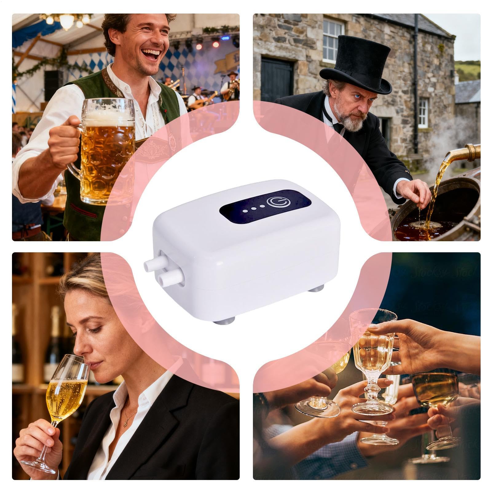 Bomba Eléctrica para Transferir Vino, Kit De Herramientas De Elaboración Casera Desmontable De Alimentario, Bomba de Transferencia de Vino Kit con Manguera, para Elaboración De Cerveza