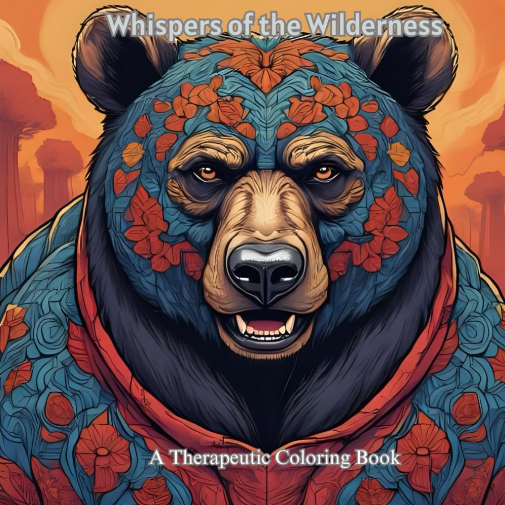 Whispers Of The Wilderness: A Therapeutic Coloring Book: Mindful Moments with Majestic Animals