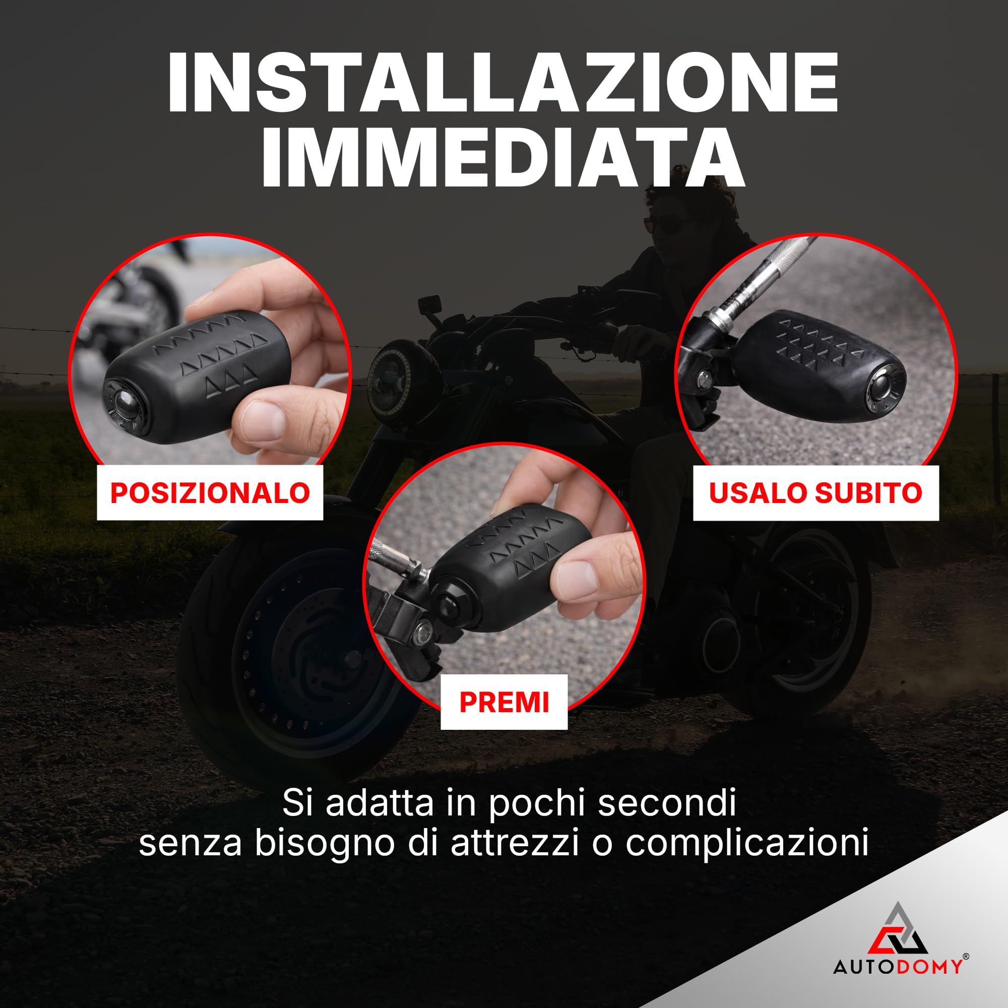 Autodomy Protezione Scarpe Moto Leva Cambio Copriscarpe Motociclo Quad ATV V1 | Proteggi Scarpe Moto é Antiscivolo | Copri Scarpa Cambio Valido Per Tutte le Scarpe