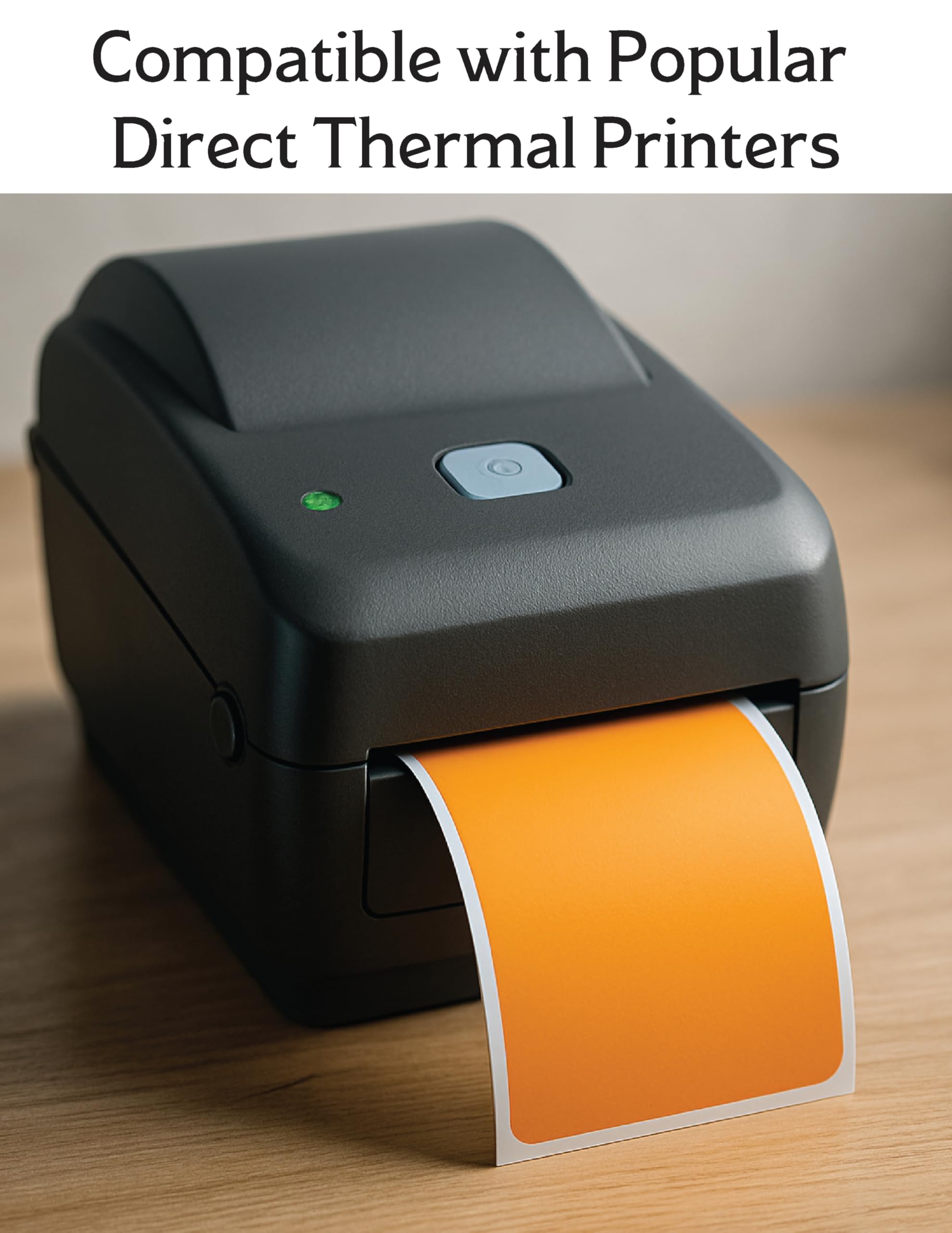 Blank Labels Thermo-Versand-Etiketten, 10,2 x 15,2 cm, Orange, Pastellfarben, 1 Rolle mit 250 Stück, kompatibel mit Zebra Druckern 2844 ZP-450 ZP-500 ZP-505 Versandetiketten, insgesamt 250 Stück