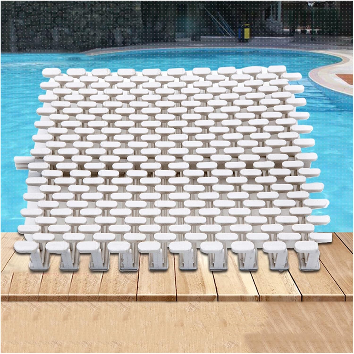 Swimming Pool Drainage Grate, Splicable ABS Plastic Gutter Grating for Indoor/Outdoor Use, 20x100CM, 4pcs Channel Drainage Mat, Bathroom Overflow Solutions
