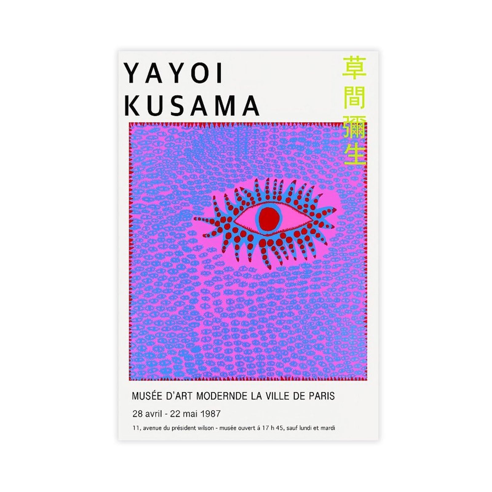 MWCGHA YAYOI KUSAMA One Eye Poster Canvas Poster for Home Decor Gift