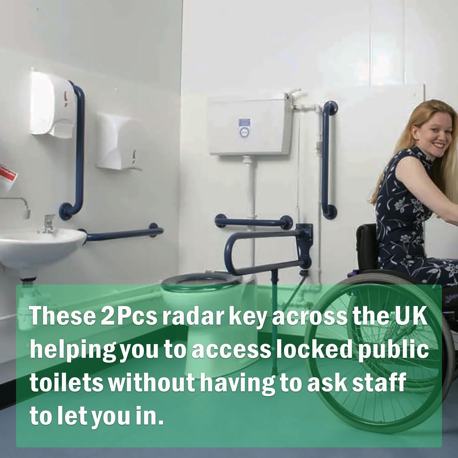6Pcs Radar Key for UK Disabled Toilet Mellbree Zinc Alloy Toilet Key for UK Disabled Toilets - Image 4