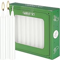 CIPHANDS 20 Pack White Mini Taper Chime Candles - 4 Inch Unscented for Rituals, Meditation, Prayer, Altars & Holidays