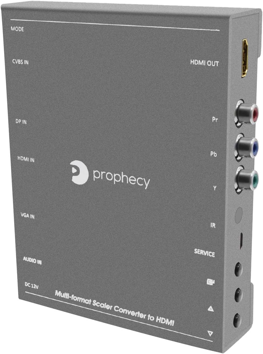 Bеѕt Dеаl 🛒 gofanco Prophecy Multi Video Format to HDMI Scaler Converter – HDMI / Mini DP / VGA / CVBS / YPbPr, Upscale HDMI Output Up to 4K @30Hz, Frame Rate Conversion, VESA Resolutions, TAA Compliant