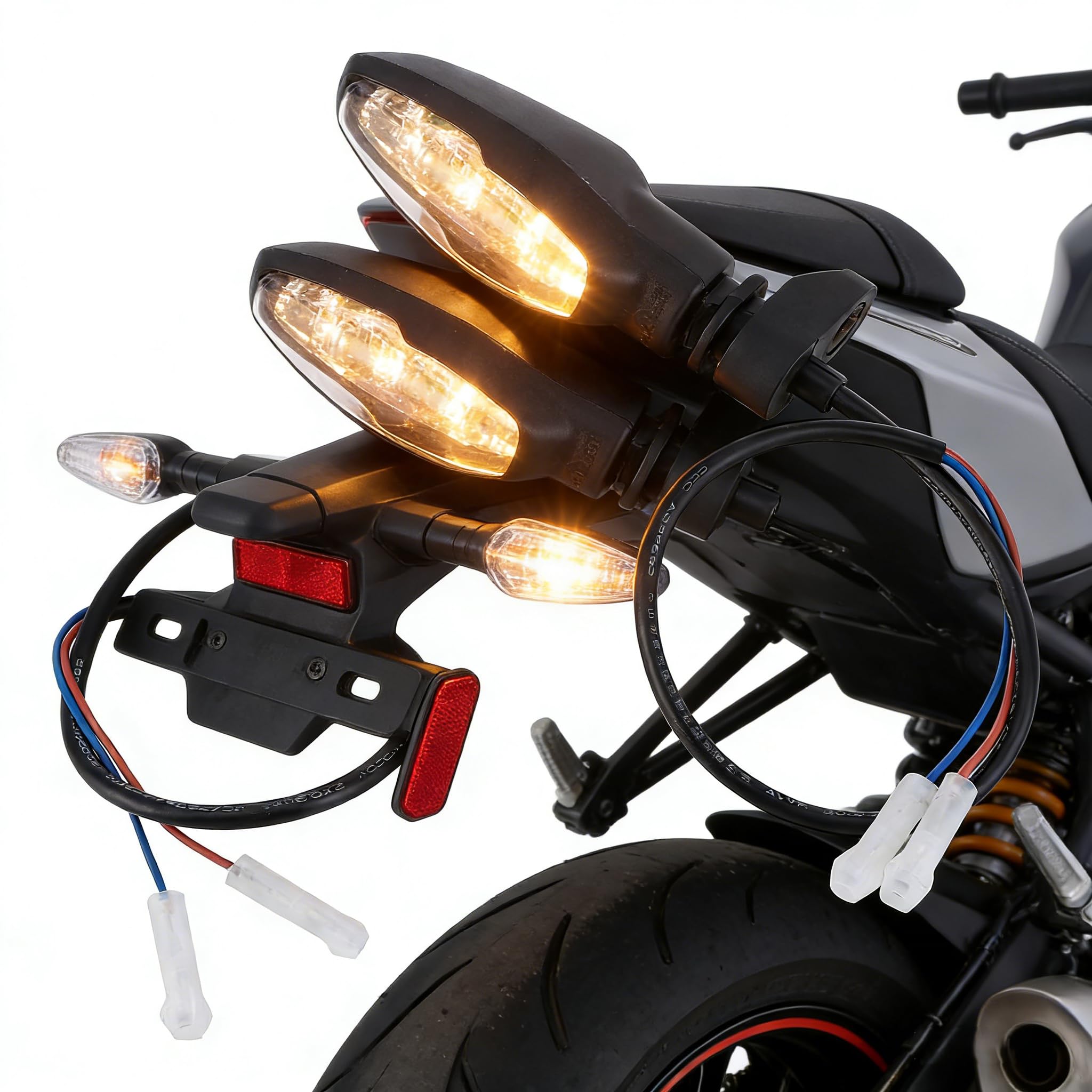 Indicatori di direzione per moto, 1 paio di indicatori di direzione anteriori a LED da 12 V per TRIUMPH Speed ​​Twin Speed ​​Triple R/RS/S Tiger 800/1200