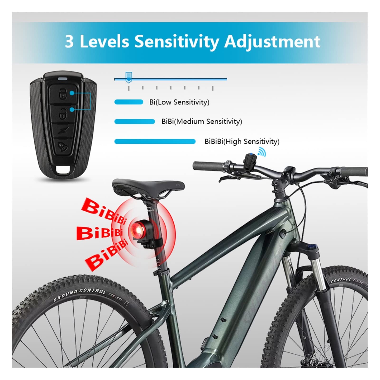 System alarmowy do domu, System alarmowy do domu, 2 w 1 światło tylne roweru alarm rowerowy pilot USB ładowanie włamywacz db IPX5 wodoodporny inteligentny czujnik hamulca do bezpieczeństwa domu i bezp