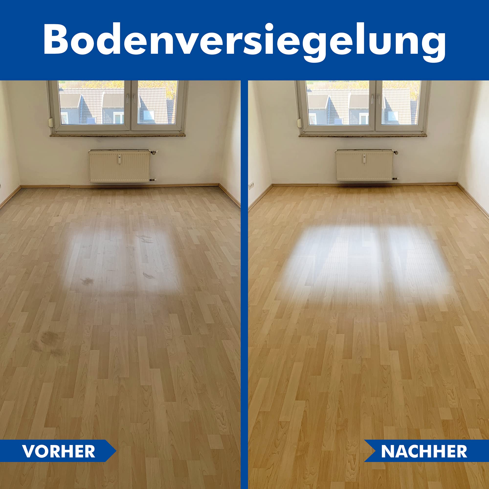 ABACUS® Bodenversiegelung, Parkettversiegelung, Laminatversiegelung, PVC-Versiegelung, Dielenversiegelung, Korkversiegelung – Bodenversiegelung 2x 1L (7688.2)