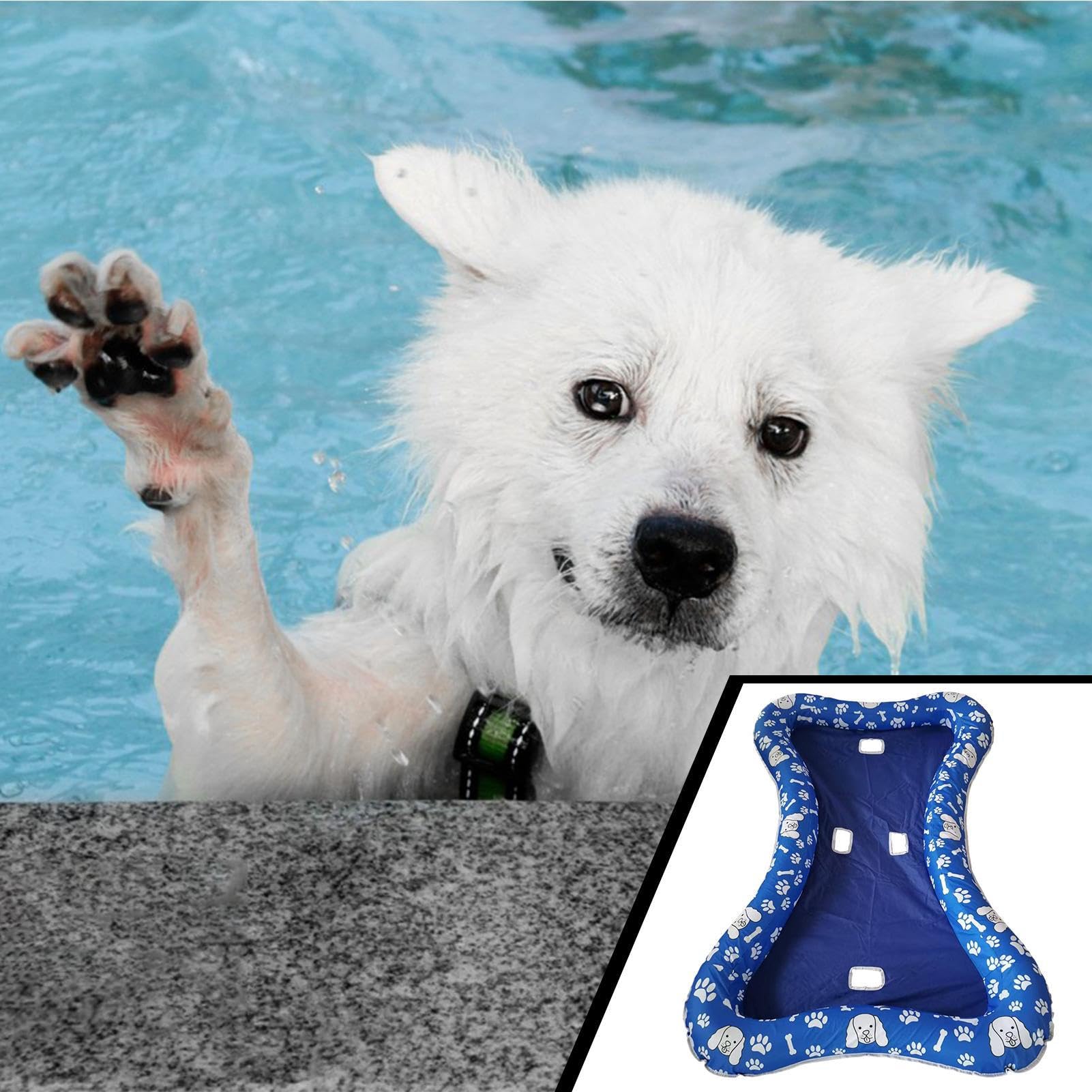 Flotador para Perros Juguete Acuático para Piscina | Colchoneta Inflable Para Mascotas En Exteriores Río Lago Playa