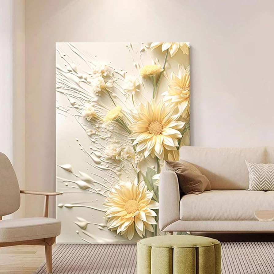 Amazon｜[XLOYP] フラワー アートパネル 飾り絵 花 北欧 おしゃれ