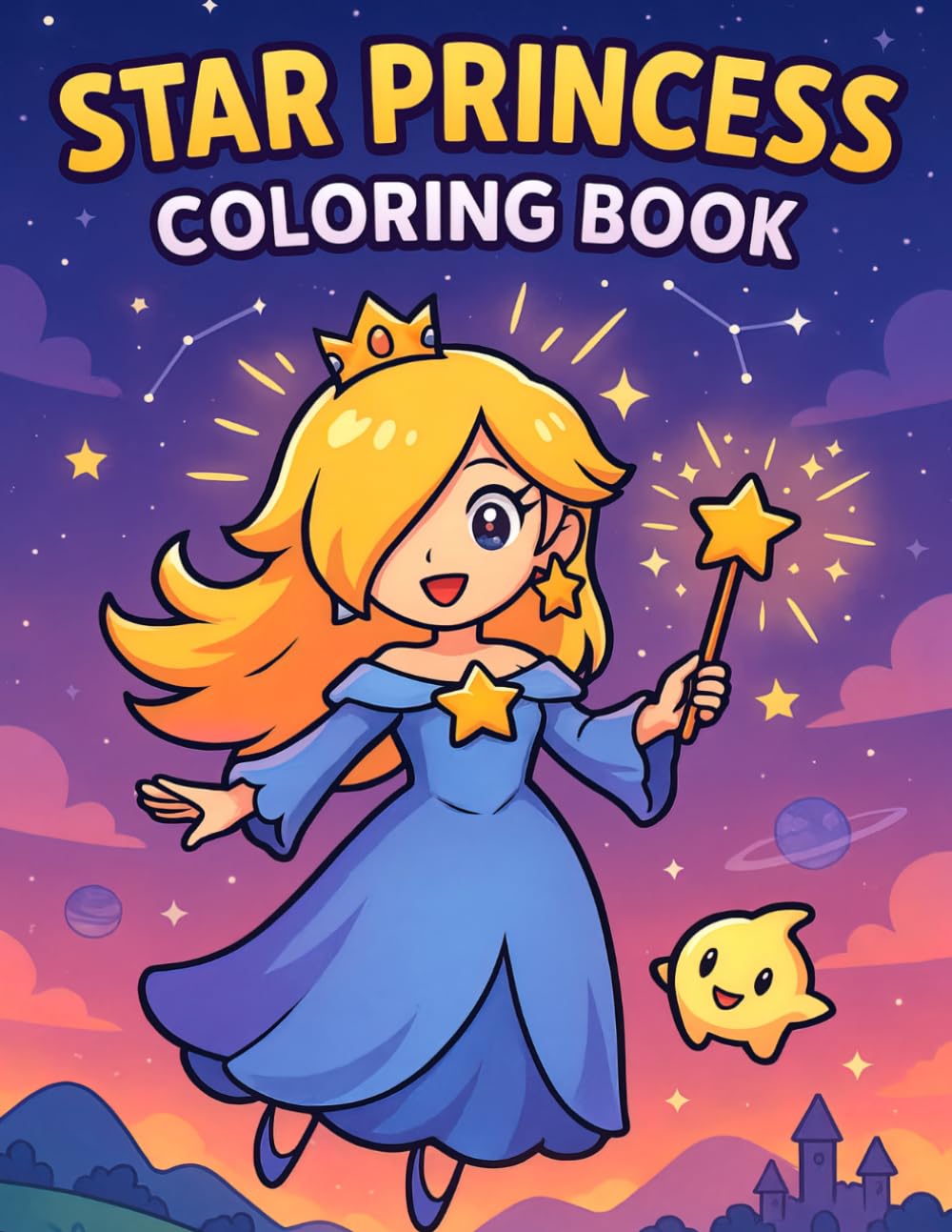 Star Princess Coloring Book: Game Characters Coloring Pages with Galactic Queen, Cosmic Adventures, Elegant Heroines for Girls, Gamers to Enjoy Whimsical Relaxation