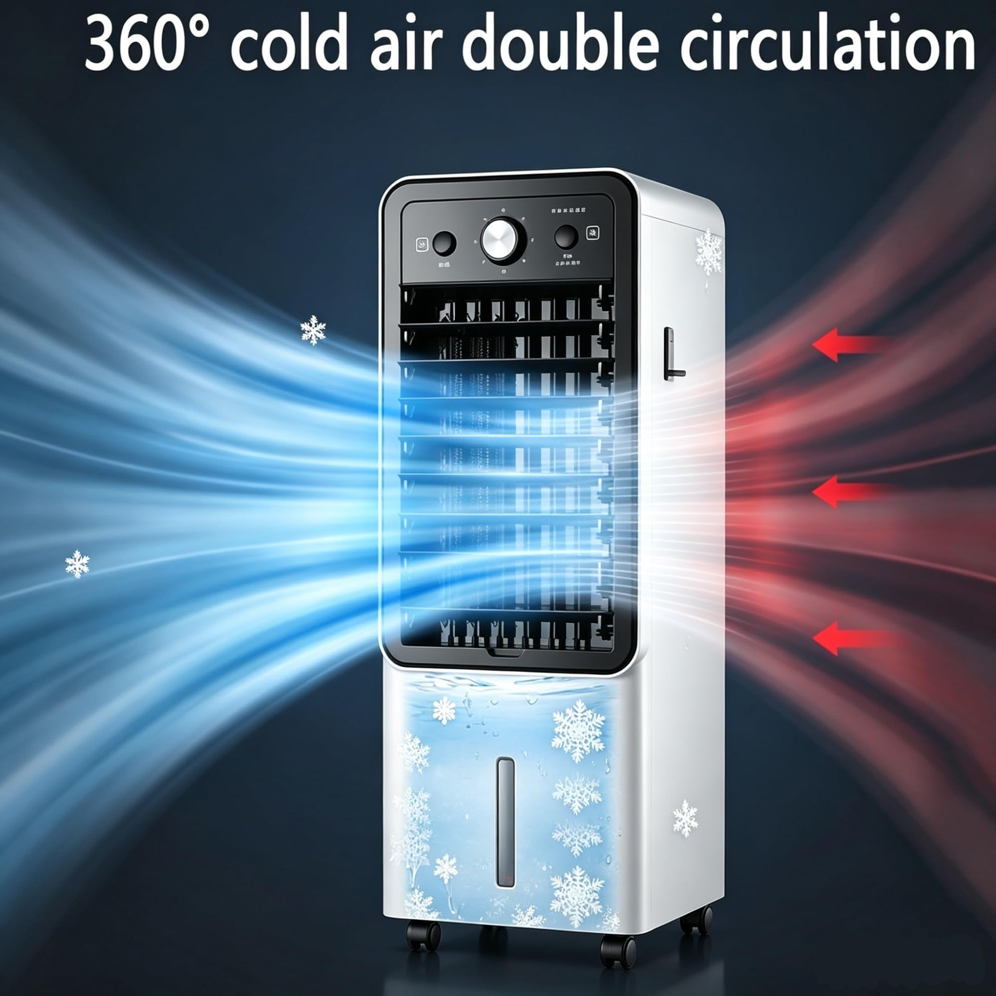 Aire acondicionado portátil con mando a distancia y bomba de calor 4 en 1 con refrigeración calefacción ventilador modo noche enfriador aire con temporizador 12H (versión mecánica)