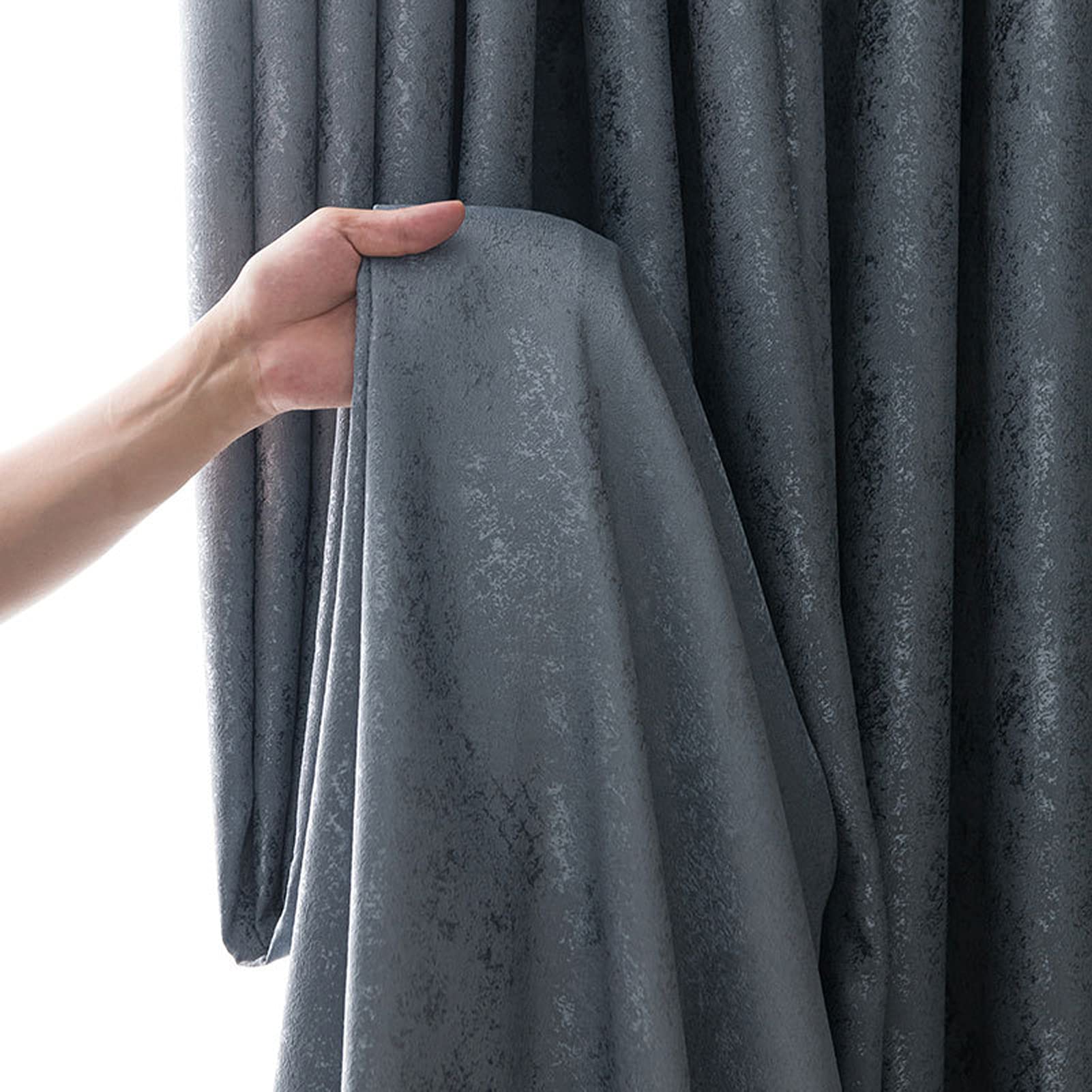 Siunwdiy Tende Opache Con Riccioli Per Soggiorno Camera Da Letto, Tende Oscuranti, Tende Insonorizzanti Pannello Verde Scuro, 2 Pannelli,Verde,200X230cm
