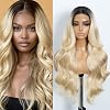 Style Icon Long Blonde Wave Wigs for Women 28 inch Long Body Wavy T Part Wig Synthetic Heat Resistant Fiber Daily Party Cosplay Costume Halloween (TTHL4/613F/613A)