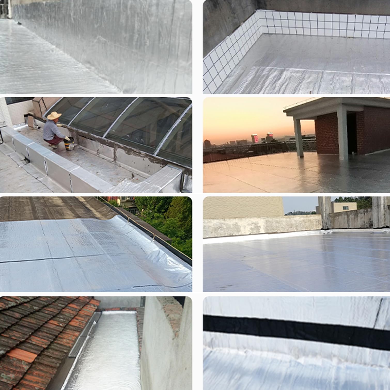 Cinta selladora de butilo Multiusos,Cinta selladora Impermeable,Cinta autoadhesiva para Asfalto,Cinta bituminosa de Aluminio,Cinta de reparación para goteras en techos,Metal,Tejas de AC