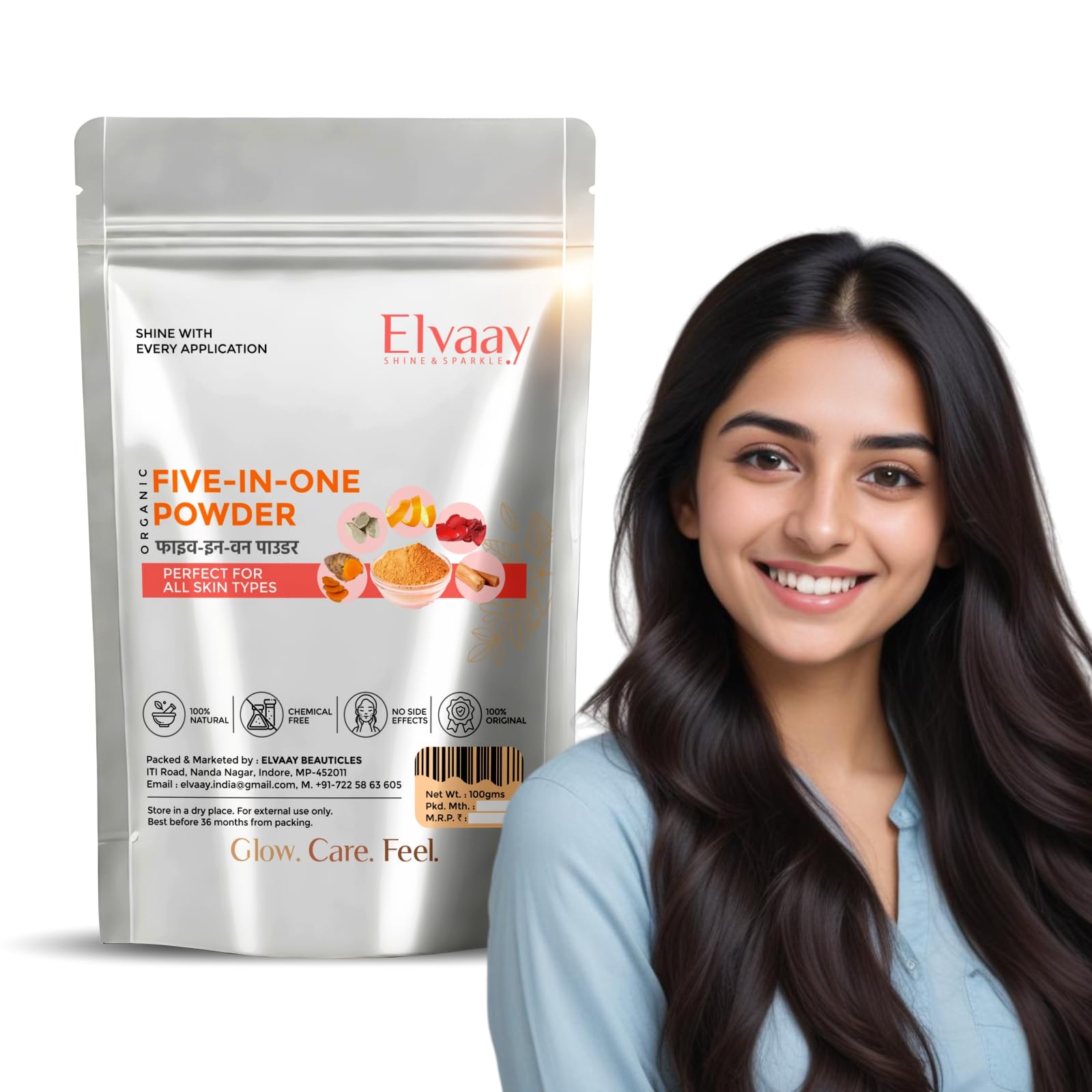 Elvaay Five-in-One Powder | Ever Youth Formula of Beauty | Anti Ageing | Anti Dandruff | Skin Tightening & Rejuvenating | Body Scrub | Ubtan | Face Pack | Hair Pack-image-19