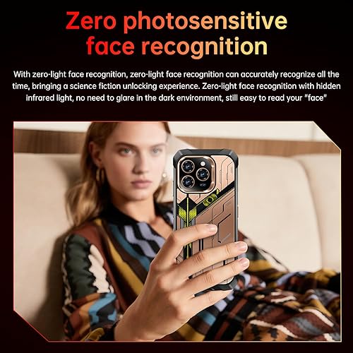 Miniatura 5 de 16PROMA X 32+1TB Rugged Armor - Teléfono celular desbloqueado, pantalla HD de 6.99 pulgadas, batería Android 15, 22000 mAh, teléfono desbloqueado