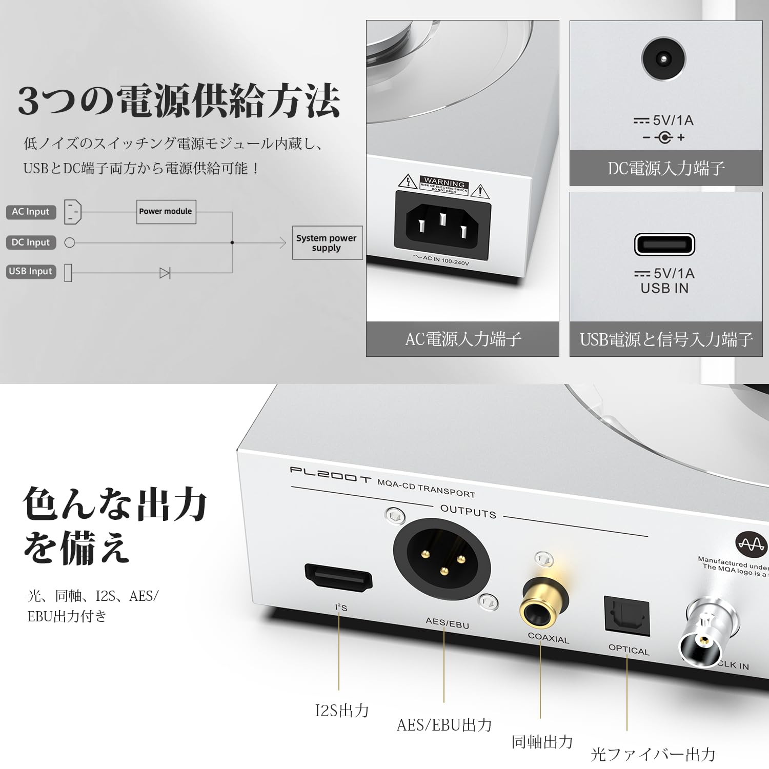 Amazon.co.jp: S.M.S.L PL200T CDプレーヤー D/Dコンバーター（DDC