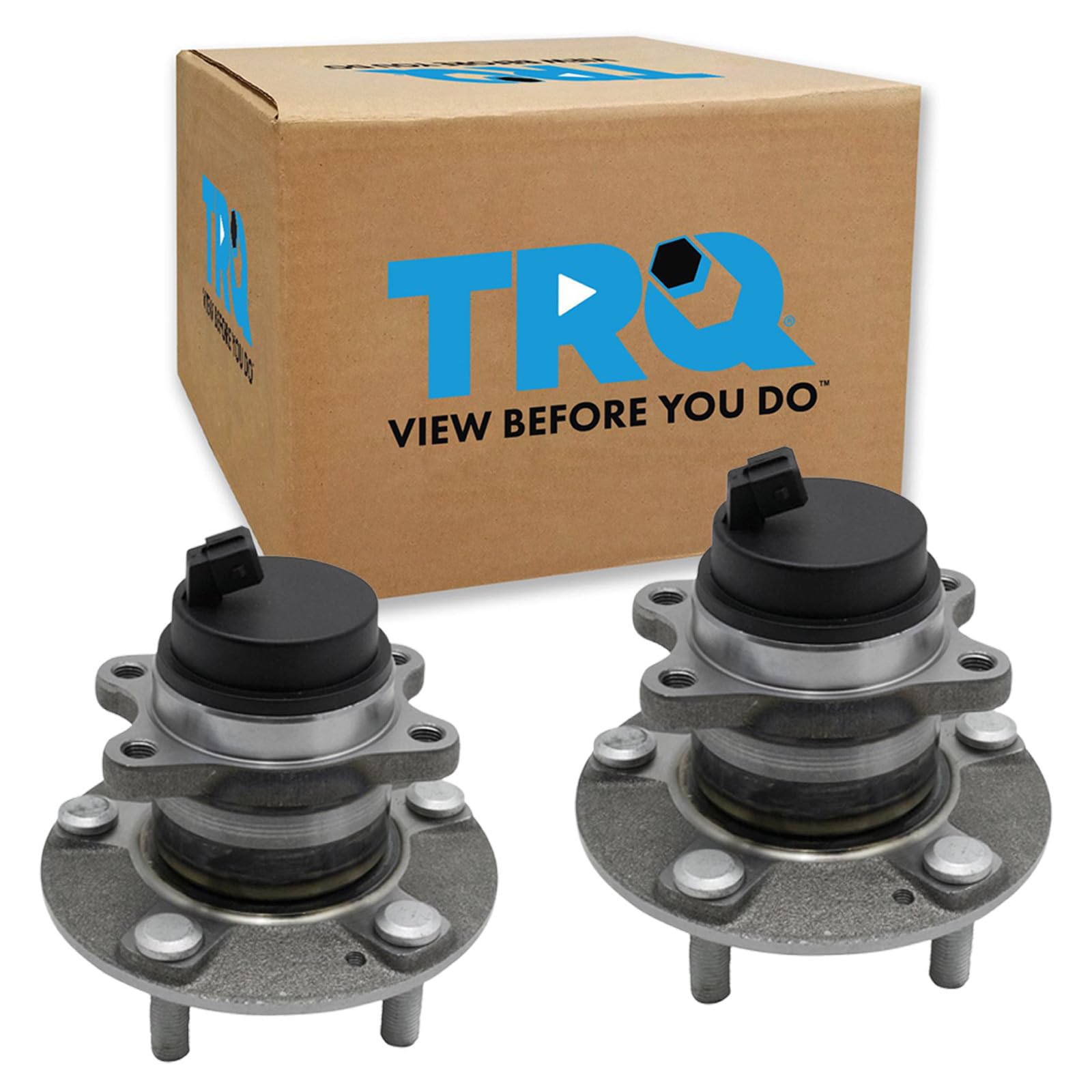 TRQ Rear Left and Right Wheel Bearing and Hub Assembly Set 2 Piece